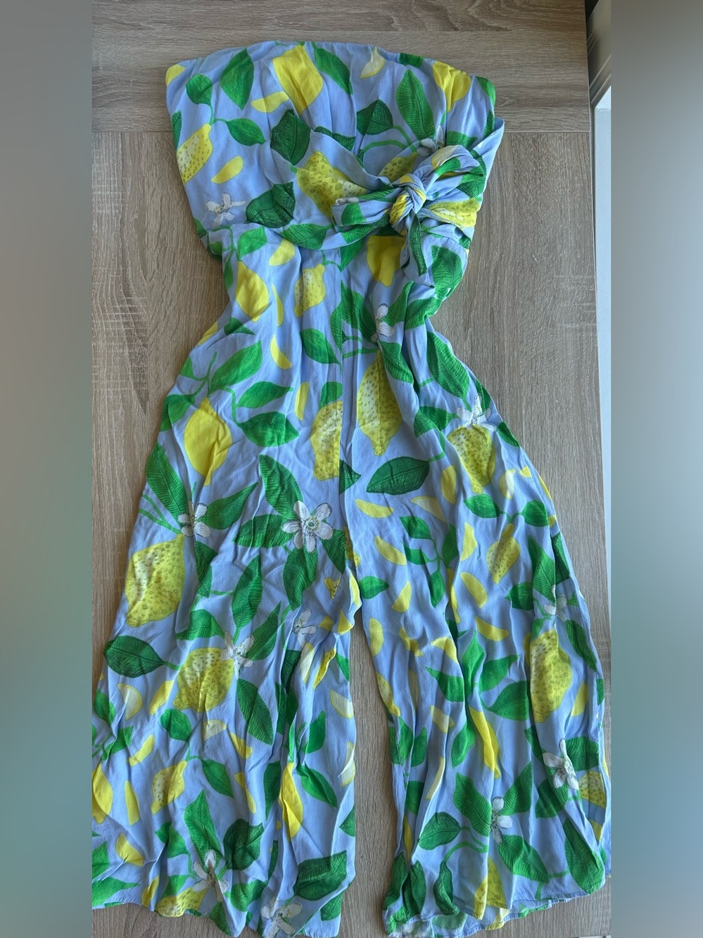 Maeve Anthropologie Lemon Grove Strapless Jumpsuit 10